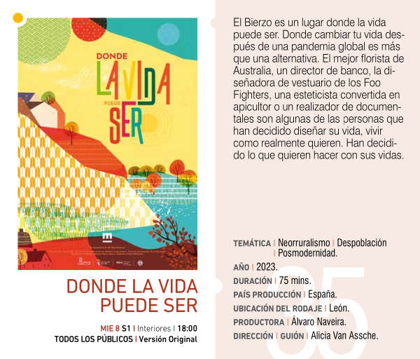 Cartel de DONDE LA VIDA PUEDE SER