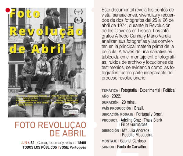 Ficha técnica de Foto Revoluçao de Abril