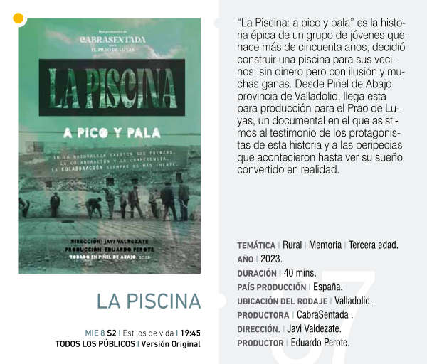 Cartel de LA PISCINA