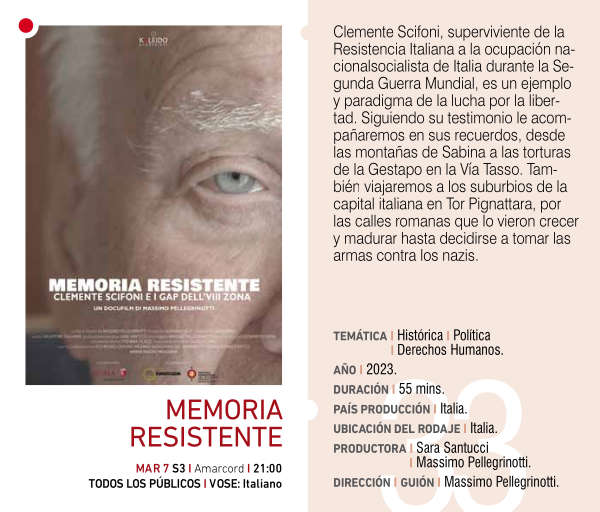 Cartel de MEMORIA RESISTENTE